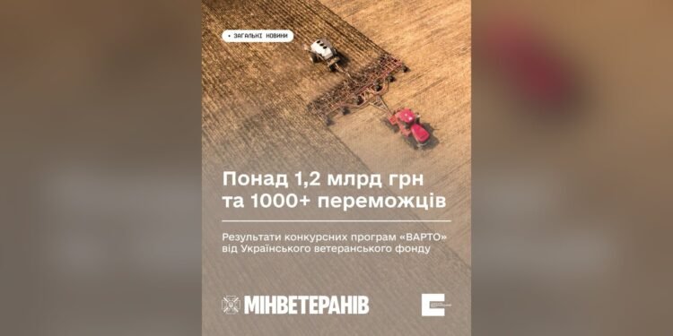 Понад 1,2 млрд грн спрямували на підтримку ветеранів за програмою ВАРТО